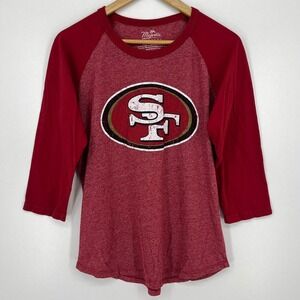 Majestic‎ Threads San Francisco 49ers Deebo Samuel #19 Raglan Shirt Women Large